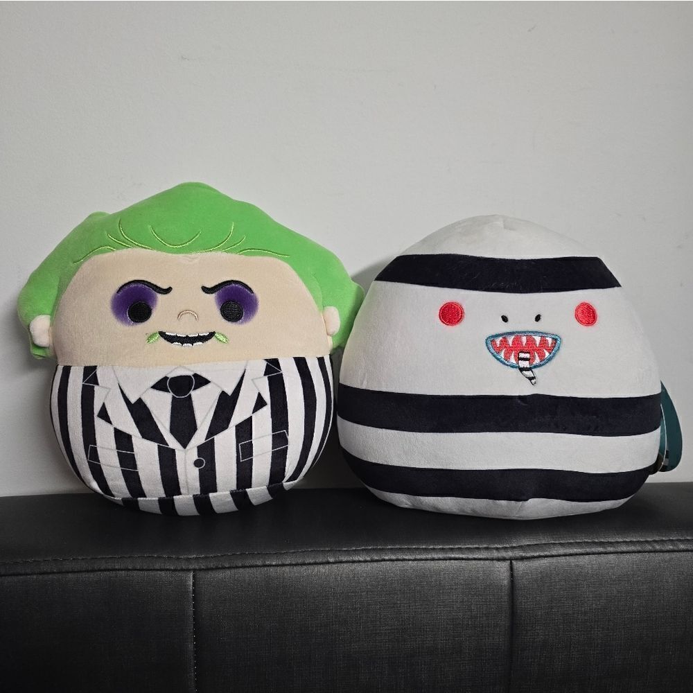 Squishmallow Original Halloween 8" Beetlejuice and Sandworm Plush Bundle, new